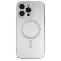 Newface iPhone 14 Pro Max Kılıf Moshi Lens Magneticsafe Silikon - Gümüş