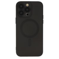 Newface iPhone 14 Pro Max Kılıf Moshi Lens Magneticsafe Silikon - Siyah