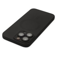 Newface iPhone 14 Pro Max Kılıf Moshi Lens Magneticsafe Silikon - Siyah