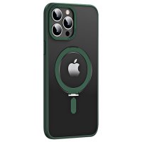 Newface iPhone 14 Pro Max Kılıf Mudo Mat Magneticsafe Kapak - Köknar Yeşili