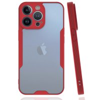 Newface iPhone 14 Pro Max Kılıf Platin Silikon - Kırmızı