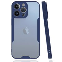 Newface iPhone 14 Pro Max Kılıf Platin Silikon - Lacivert