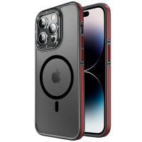 Joko iPhone 14 Pro Max Kılıf Rocky Magsafe Kapak - Siyah-Kırmızı