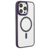 Newface iPhone 14 Pro Max Kılıf Room Magneticsafe Silikon - Derin Mor