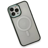 Newface iPhone 14 Pro Max Kılıf Room Magneticsafe Silikon - Köknar Yeşili