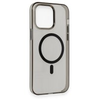 Newface iPhone 14 Pro Max Kılıf Tron Şeffaf Magsafe Kapak - Siyah