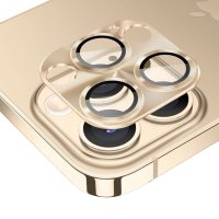 Newface iPhone 14 Pro Max Pers Alüminyum Kamera Lens - Gold
