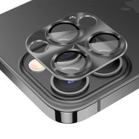 Newface iPhone 14 Pro Max Pers Alüminyum Kamera Lens - Siyah