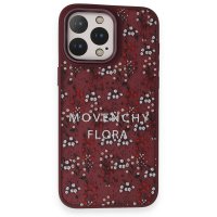 Movenchy iPhone 14 Pro Max Terra Desenli Kapak - Pembe - 1