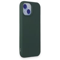Newface iPhone 15 Kılıf First Silikon - Koyu Yeşil