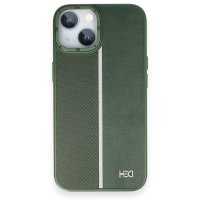 HDD iPhone 15 Kılıf HBC-155 Lizbon Kapak - Koyu Yeşil