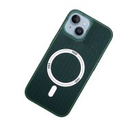 HDD iPhone 15 Kılıf HBC-157 Granada Magneticsafe Kapak - Koyu Yeşil