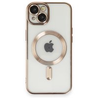Newface iPhone 15 Kılıf Kross Magneticsafe Kapak - Gold