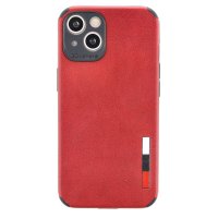 Newface iPhone 15 Kılıf Loop Deri Silikon - Kırmızı