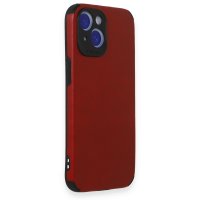 Newface iPhone 15 Kılıf Loop Deri Silikon - Kırmızı