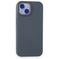 Newface iPhone 15 Kılıf Nano içi Kadife  Silikon - Gri