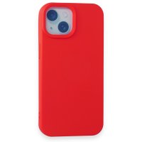 Newface iPhone 15 Kılıf Nano içi Kadife Silikon - Kırmızı