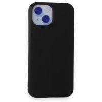 Newface iPhone 15 Kılıf Nano içi Kadife  Silikon - Siyah
