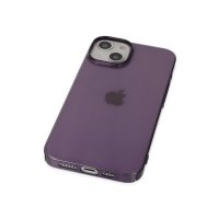 Newface iPhone 15 Kılıf Pc Sert Şeffaf Kapak - Mor