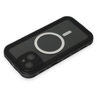 Newface iPhone 15 Kılıf Red Pepper Magneticsafe Su Geçirmez Kılıf - Siyah-Gri