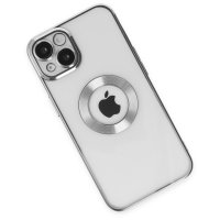 Newface iPhone 15 Kılıf Slot Silikon - Gümüş