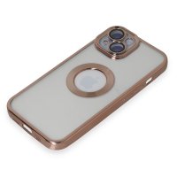 Newface iPhone 15 Kılıf Slot Silikon - Rose Gold