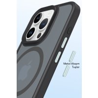 Newface iPhone 15 Kılıf Trex Magneticsafe Kapak - Siyah