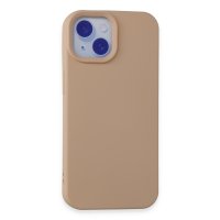 Newface iPhone 15 Plus Kılıf Nano içi Kadife Silikon - Pudra