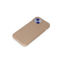 Newface iPhone 15 Plus Kılıf Nano içi Kadife Silikon - Pudra
