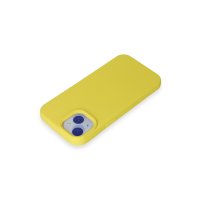 Newface iPhone 15 Plus Kılıf Nano içi Kadife Silikon - Sarı