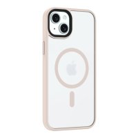 Newface iPhone 15 Plus Kılıf Trex Magneticsafe Kapak - Pudra