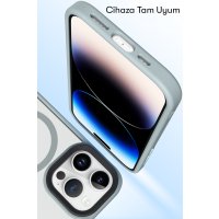 Newface iPhone 15 Plus Kılıf Trex Magneticsafe Kapak - Pudra