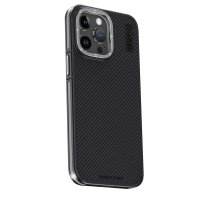 Joko iPhone 15 Pro Kılıf Aramid 600D Kevlar Karbon Fiber Magsafe Kapak - Gri