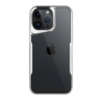 Newface iPhone 15 Pro Kılıf Boyi Silikon Kapak - Gümüş