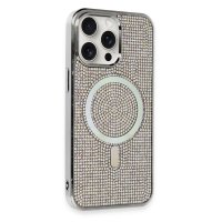 Newface iPhone 15 Pro Kılıf Diamond Magsafe Kapak - Rainbow
