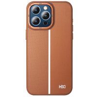 HDD iPhone 15 Pro Kılıf HBC-155 Lizbon Kapak - Kahverengi