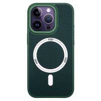 HDD iPhone 15 Pro Kılıf HBC-157 Granada Magneticsafe Kapak - Koyu Yeşil