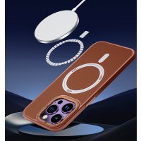 HDD iPhone 15 Pro Kılıf HBC-157 Granada Magneticsafe Kapak - Koyu Yeşil