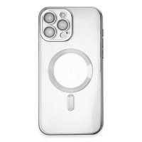 Newface iPhone 15 Pro Kılıf Kross Magneticsafe Kapak - Gümüş