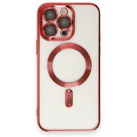 Newface iPhone 15 Pro Kılıf Kross Magneticsafe Kapak - Kırmızı