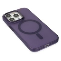 Newface iPhone 15 Pro Kılıf Lodos Magneticsafe Mat Kapak - Mor