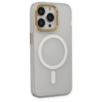 Newface iPhone 15 Pro Kılıf Lodos Magneticsafe Mat Kapak - Şeffaf