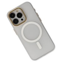 Newface iPhone 15 Pro Kılıf Lodos Magneticsafe Mat Kapak - Şeffaf