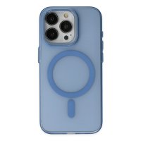 Newface iPhone 15 Pro Kılıf Lodos Magneticsafe Mat Kapak - Sierra Blue