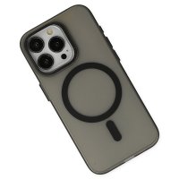 Newface iPhone 15 Pro Kılıf Lodos Magneticsafe Mat Kapak - Siyah