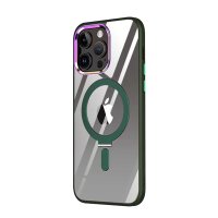 Newface iPhone 15 Pro Kılıf Mudo Magneticsafe Standlı Kapak - Köknar Yeşili