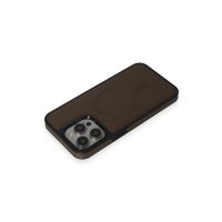 Newface iPhone 15 Pro Kılıf Ozzi Magsafe Deri Kapak - Natural Grey