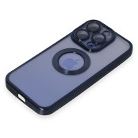 Newface iPhone 15 Pro Kılıf Slot Silikon - Lacivert
