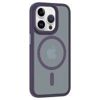 Newface iPhone 15 Pro Kılıf Trex Magneticsafe Kapak - Derin Mor