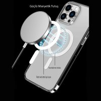 Newface iPhone 15 Pro Kılıf Tron Şeffaf Magsafe Kapak - Şeffaf